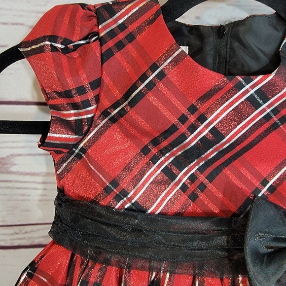 Bonnie Jean Holiday🎄 plaid dress 3T - Picture 7 of 10